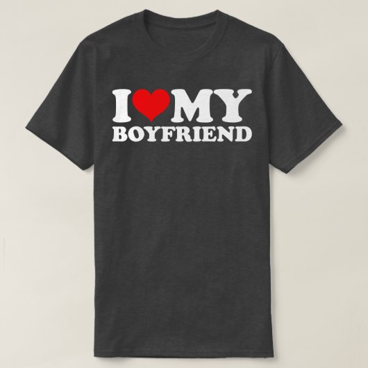 Ik hou van mijn vriend t-shirt (Design voorkant)