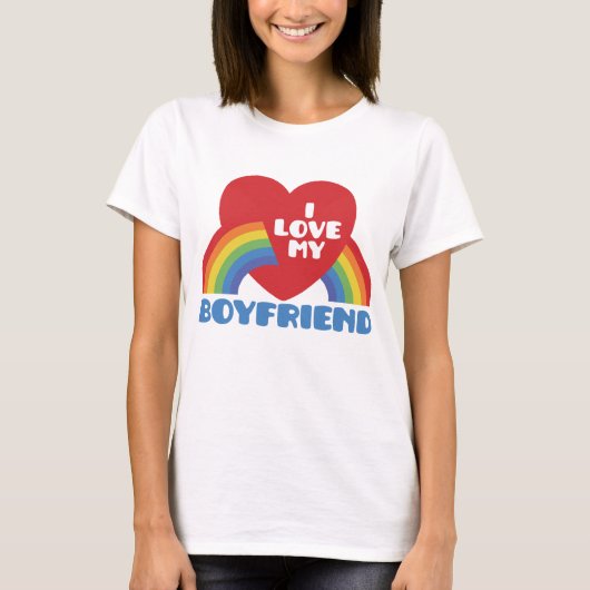 Ik hou van mijn vriend t-shirt (Voorkant)