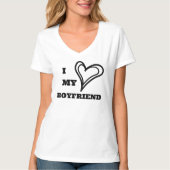 Ik hou van mijn vriend t-shirt (Voorkant)