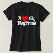 Ik hou van mijn vriend t-shirt (Design voorkant)