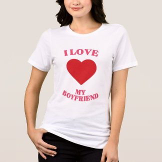 Ik Hou Van Mijn Vriend T-Shirt van Katoen voor Vro