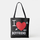 Ik hou van mijn vriend tote bag (Achterkant)