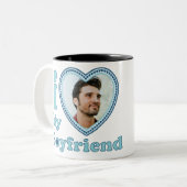 Ik hou van mijn vriend tweekleurige koffiemok (Voorkant links)