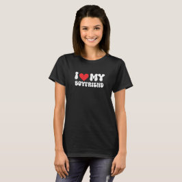 Ik hou van mijn vriend Valentijnsdag Hart Romantis T-shirt