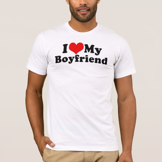 Ik hou van mijn vriend Valentijnsdag T-shirt (Voorkant)