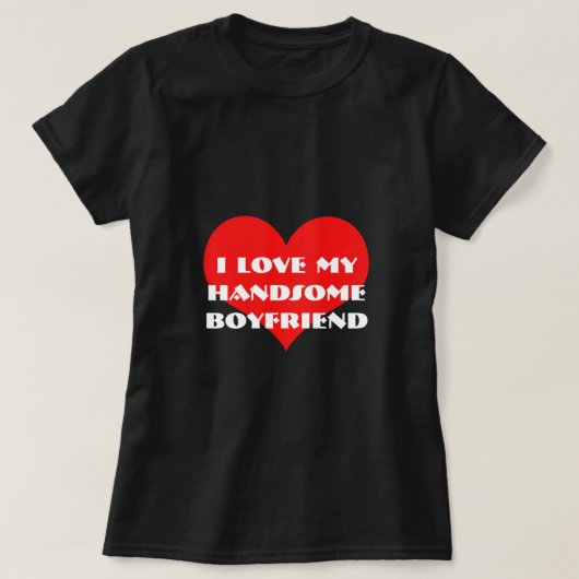 Ik hou van mijn vriend Valentijnsdag typografie 20 T-shirt (Design voorkant)