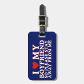 Ik hou van mijn vriend Valentine Dag. Bagagelabel (Voorkant verticaal)