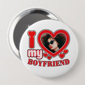 Ik hou van mijn vriend Vriendin Custom Ronde Button 4,0 Cm (Voorkant /achterkant)