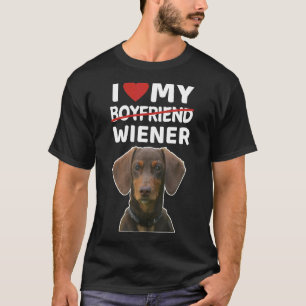Ik hou van mijn vriend Wiener Breakup Divoce Dachs T-shirt