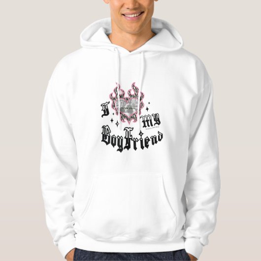 Ik hou van mijn vriend - Zebra - DingusDesign Hoodie (Voorkant)