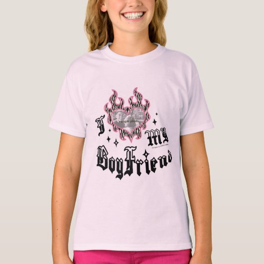 Ik hou van mijn vriend - Zebra - DingusDesign T-shirt (Voorkant)