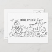 Ik hou van mijn vrienden briefkaart (Voorkant / Achterkant)