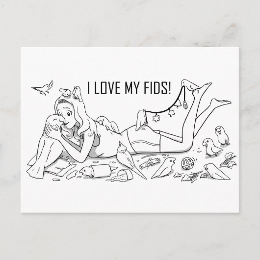 Ik hou van mijn vrienden briefkaart (Voorkant)