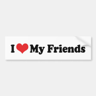 Ik hou van mijn vrienden bumpersticker