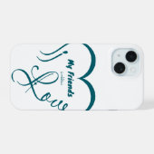 Ik hou van mijn vrienden - Knuffels iPhone 15 Case (Achterkant horizontaal)