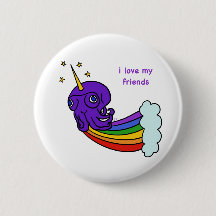 ik hou van mijn vrienden octopus knop