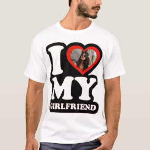 Ik hou van mijn Vriendin 1974 - Aangepaste foto T- T-shirt