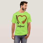 Ik hou van mijn vriendin - aangepast - cadeau T-Sh T-shirt (Voorkant volledig)