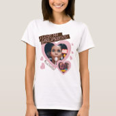 Ik hou van mijn Vriendin | Aangepaste 2 foto T-shirt (Voorkant)