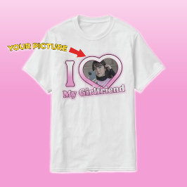 Ik hou van mijn Vriendin aangepaste Afbeelding har T-shirt