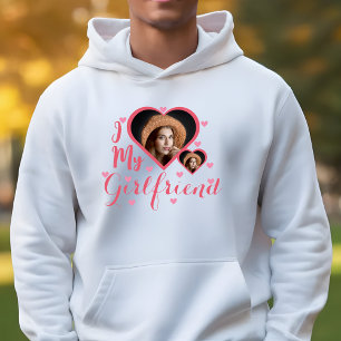 Ik hou van mijn Vriendin aangepaste foto Gepersona Hoodie