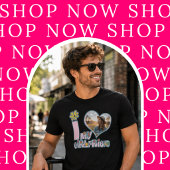 Ik hou van mijn vriendin aangepaste foto t-shirt