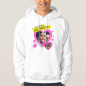 Ik hou van mijn Vriendin aangepaste fototekst y2k Hoodie (Voorkant)