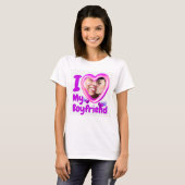 Ik hou van mijn Vriendin aangepaste T-shirt (Voorkant volledig)