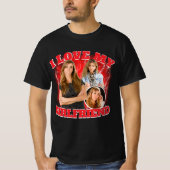 Ik hou van mijn vriendin aangepaste Valentijnsdag T-shirt (Voorkant)