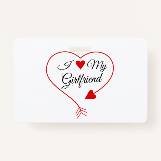 "Ik hou van mijn vriendin" Badge (Voorkant)