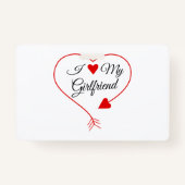 "Ik hou van mijn vriendin" Badge (Achterkant)