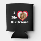 Ik hou van mijn Vriendin Bae Aangepaste Foto Blikjeskoeler (Achterkant)