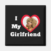 Ik hou van mijn Vriendin Bae Aangepaste Foto Magneet (Voorkant)