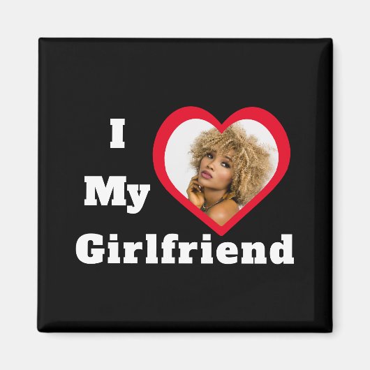 Ik hou van mijn Vriendin Bae Aangepaste Foto Magneet (Voorkant)