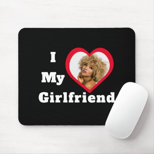 Ik hou van mijn Vriendin Bae Aangepaste Foto Muismat (Met muis)