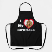 Ik hou van mijn Vriendin Bae Aangepaste Foto Schort (Voorkant)