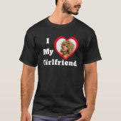Ik hou van mijn Vriendin Bae Aangepaste Foto T-shirt (Voorkant)