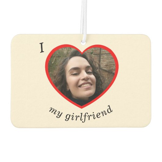 Ik hou van mijn Vriendin Boyvriend Custom Photo Ca Luchtverfrisser (Achterkant)