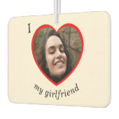 Ik hou van mijn Vriendin Boyvriend Custom Photo Ca Luchtverfrisser (Links)