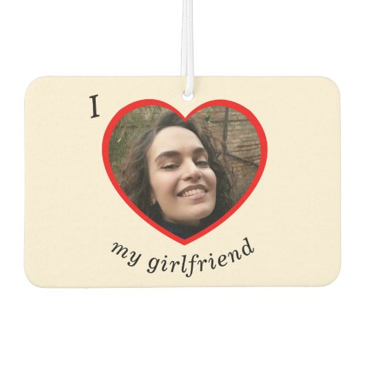 Ik hou van mijn Vriendin Boyvriend Custom Photo Ca Luchtverfrisser (Voorkant)