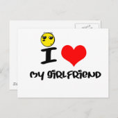 Ik hou van mijn Vriendin Briefkaart (Voorkant / Achterkant)