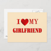 Ik hou van mijn Vriendin Briefkaart (Voorkant / Achterkant)
