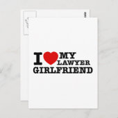 Ik hou van mijn vriendin. briefkaart (Voorkant / Achterkant)