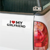 Ik hou van mijn Vriendin Bumpersticker (Op Truck)