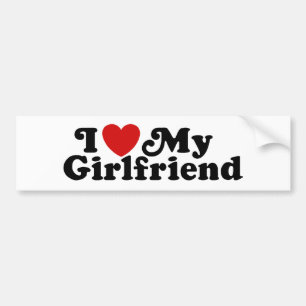 Ik hou van mijn Vriendin Bumpersticker