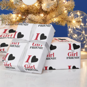Ik hou van mijn vriendin cadeaupapier