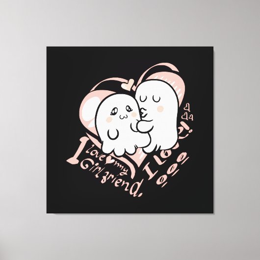 ik hou van mijn vriendin canvas afdruk (Voorkant)