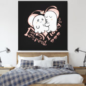 ik hou van mijn vriendin canvas afdruk (Insitu (Slaapkamer))