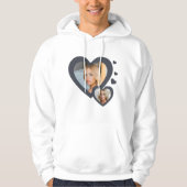 Ik hou van mijn Vriendin Charcoal foto voor en ach Hoodie (Voorkant)