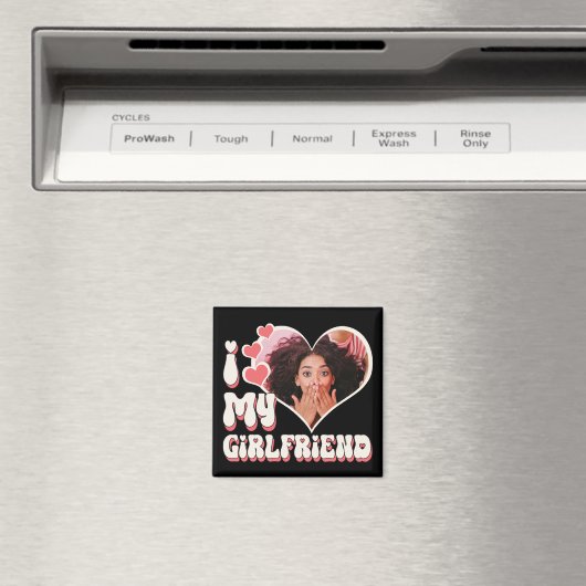 Ik hou van mijn Vriendin Custom Black Magneet (Insitu (Vaatwasser))